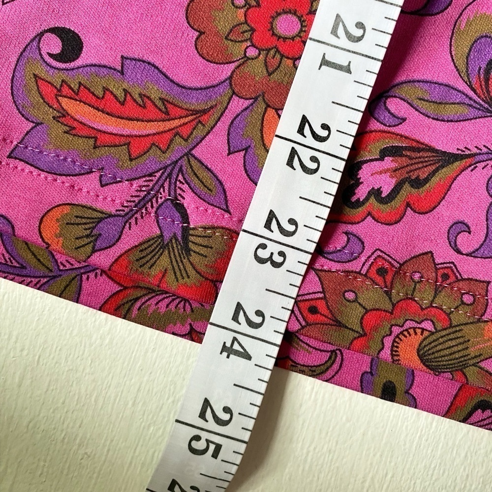Unbranded Pink Paisley Short Sleeve Top - Picture 9 of 9